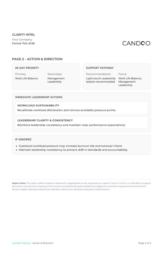 CANDOO Clarity insights view